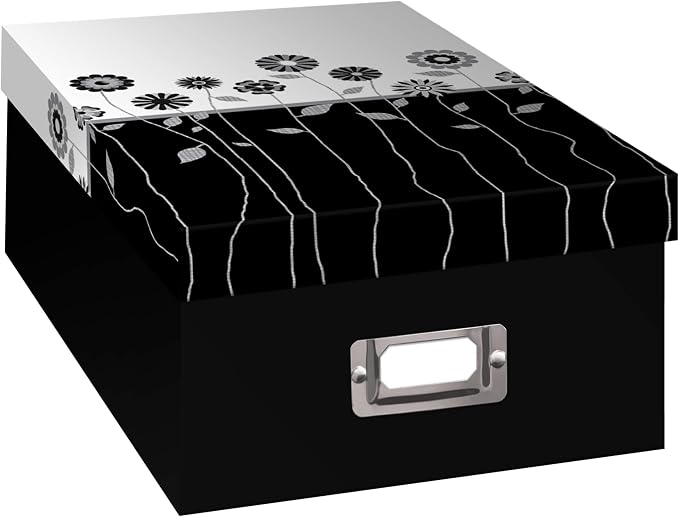 Pioneer Photo Albums B-1BW Photo Storage Box, Long Stems Design (Pack of 6) by PioneerPhotoAlbums