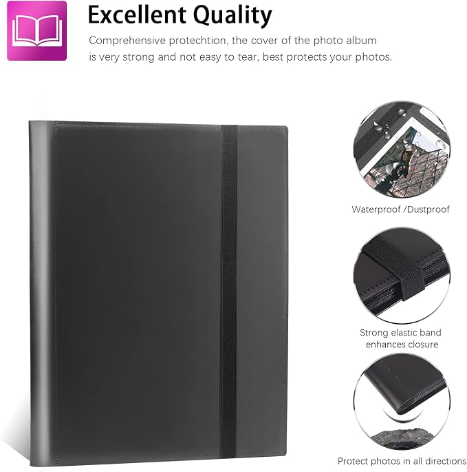 432-Pocket Photo Album For Polaroid 2x3 In Photos Instant Camera | Fit Fujifilm Instax Mini Series, Evo, Liplay Instant Cameras, Photo Book For Birthday, Anniversary, Families Memories, Black - Image 5