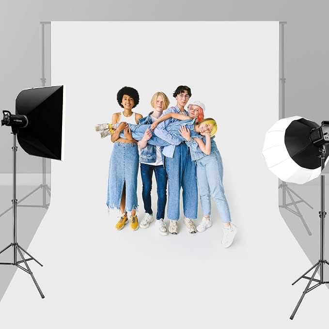 HEMMOTOP White Backdrop, 10x12 ft, Photography Background Screen | Polyester Fabric, Non Reflective, Seamless, Ideal for Photoshoot,Video Studio, Easter, Birthday, Baby Shower,Wedding Party - Image 5