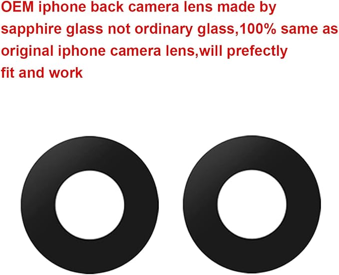 2 Sets Back Rear Camera Lens Glass Replacement for iPhone 15 and iPhone 15 Plus with pre-Installed Adhesive and Reparing Toolkit - Image 3
