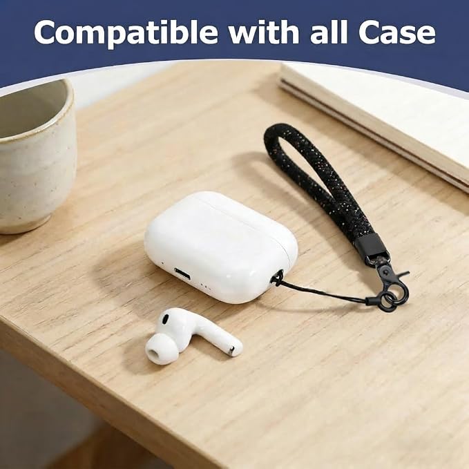 Elastic Nylon Wrist Lanyard for AirPods Case , Anti-Lost Strap for AirPods 1/2/3/Pro/Pro 2 Charging Case, Multi-Functional Wrist Strap for Phones Keys Cameras Small Gadgets, Starry Night +Black Buckle - Image 3