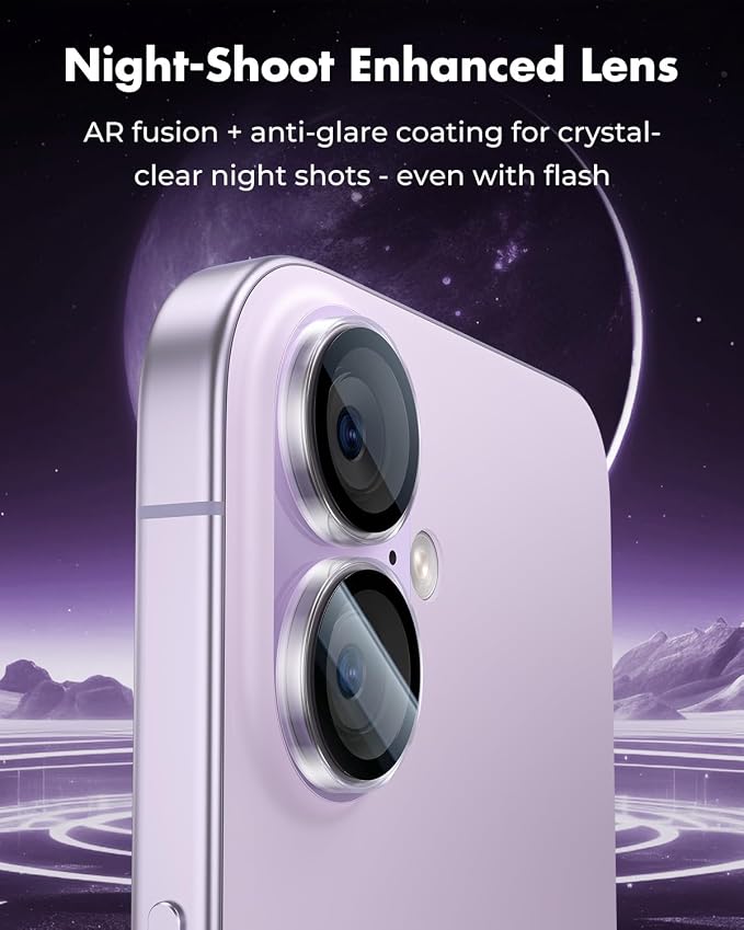 UNBREAKcable iPhone 17 Screen Protector & Camera Lens Protector | Upgraded Dual-Tempered Glass with Military-Grade 9H Hardness, 3-Pack,HD Clarity, Anti-Fingerprint, Case Friendly, Fits 6.3'' - Image 7