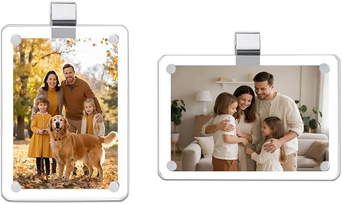 2 Pack Magnetic Car Visor Photo Holder – Personalized Acrylic Clip for Family, Pets, Travel Pictures – Easy Snap-On Car Accessory for Sun Visor (2 Pack, 2.4''x3.5'') by Unknown