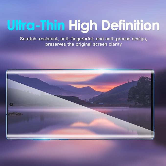 Didisky 2 Pack Screen Protector For Samsung Galaxy Note 10 Plus Tempered Glass,3D Curved Full Coverage, Anti Scratch,Bubble Free, HD Clear,Easy to Install, 9H Hardness - Image 6