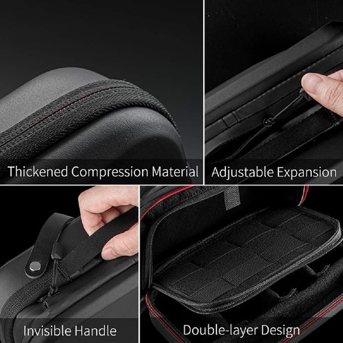 TELESIN Large Carry Case Carrying Travel Bag for GoPro Max Hero 13 12 11 10 9 8 7 6 5 DJI Action 3 4 5 Osmo Pocket 3 Insta360 X3 X4 X5 Go3 Ace Pro AKASO Battery Charger Strap Mount Accessories - Image 7