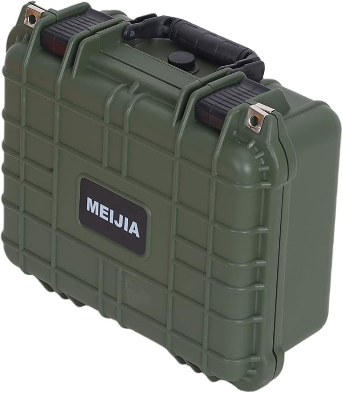 MEIJIA All Weather IP67 Waterproof Hard Camera Case,Hard Protective Case,Hard Case with Customizable Foam,Fit Use of Drones,Camera,Equipments,Pistols(Green,13.35 x11.63x5.98inches) - Image 7