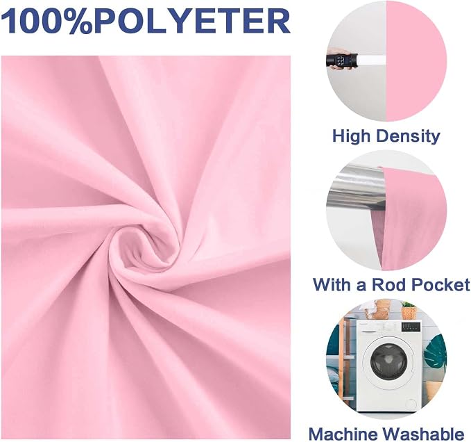 Pink Photo Backdrop Fabric Professional Background 5x7ft Valentine's Day | Seamless Design eliminates Wrinkle Portrait Photography Wedding Dark Theme Decorations - Image 4