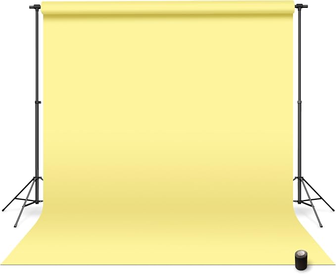 Denny Mfg Seamless Paper Backdrop for Photoshoot, Lemon Yellow, 86in x 36ft | Photography Backdrop, Matte Finish for Portraits, Product Photos and Video Shoots, with Free Roll Gaffer Tape (2 in x 13 ft) by DennyManufacturing