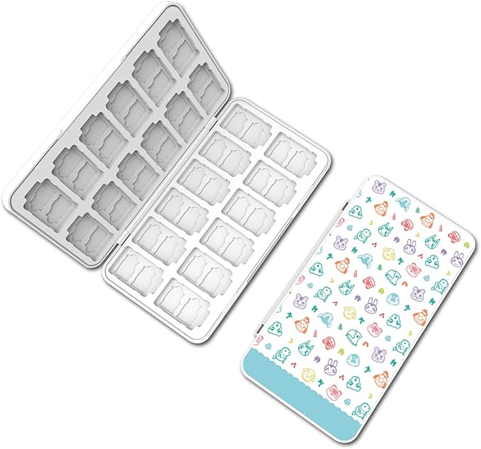 PERFECTSIGHT Switch Game Card Case for Nintendo Switch 2 / Lite/ OLED, Cute 24 Game Holder Cartridge Case for Game Cards and 48 SD Cards, Kawaii Portable Compact Storage Box, Animal by PERFECTSIGHT