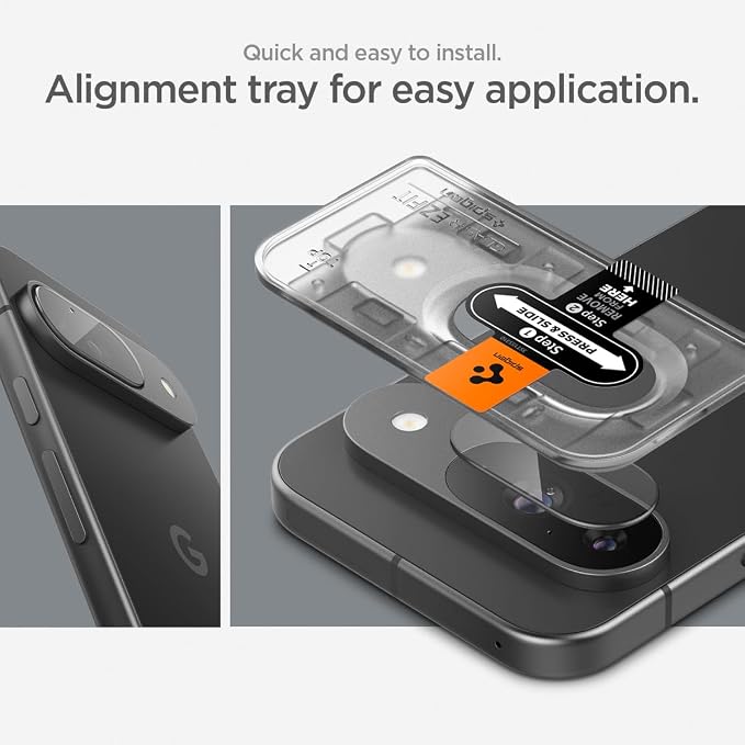 Spigen Glas.tR EZ FIT Optik Camera Lens Protector for Pixel 9 Pro | GlasTR EZ Fit Optik, 9H+ Tempered glass, Scratch resistant, Original photo quality, Auto-align tray, Case-friendly, 2Pack - Image 5