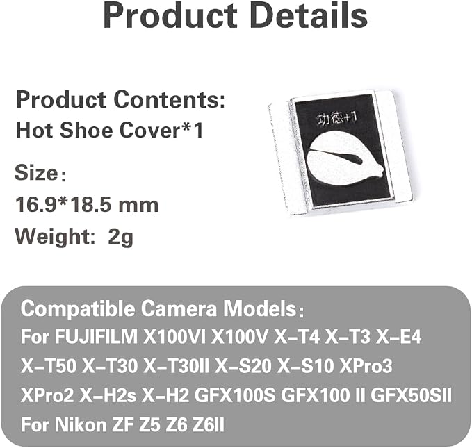 Camera hot Shoe Cover for Nikon z9 z8 z7 z50 z30 zf d3500 d810 for Fuji X100VI X100V X-M5 X-E5 X-T30(gongde) - Image 9