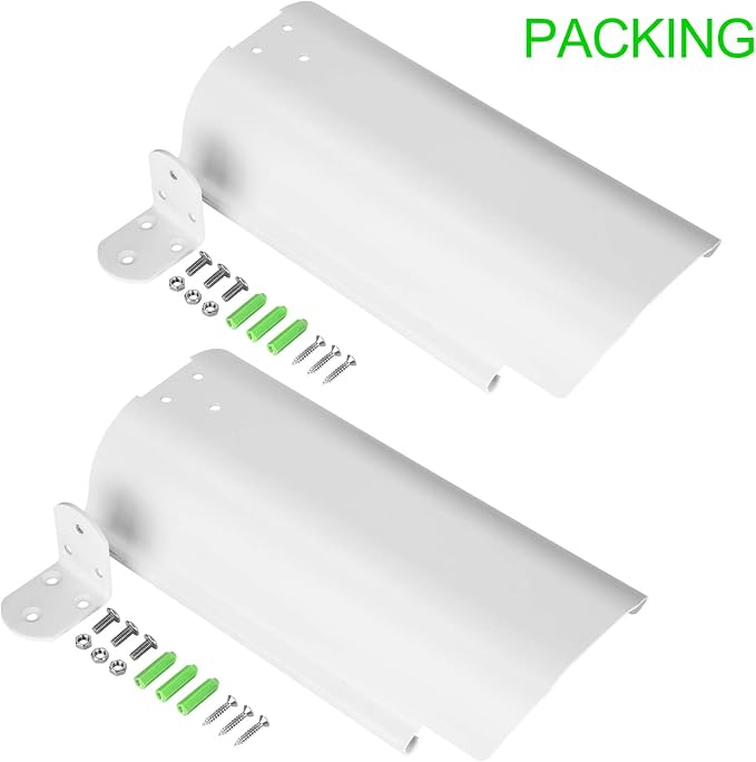 2 Pack Universal Sun Rain Shade Camera Cover Shield,Protective Roof for Outdoor Dome, Bullet Cameras,for Blink,Eufy,Arlo,WyzeCam,Nest,Ring,SimpliSafe,Kasa,Aluminum Alloy Material-White - Image 7