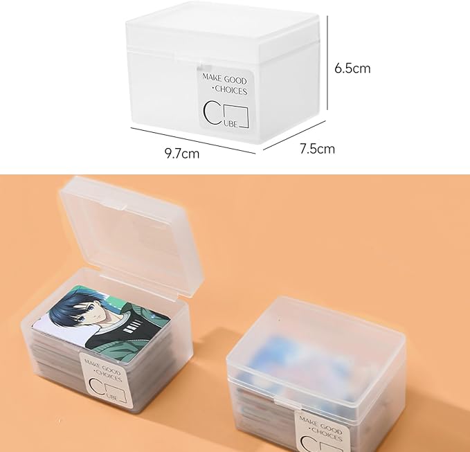 Kpop Photocard Sleeves with Storage Box, 100pcs 2x3 Mini Photo Holder | Clear Photo Shield Cover for Instax Mini Film/Kpop, PVC-Free & Acid-Free Polypropylene Card Protector (60x90mm/2.36x3.54in) - Image 2