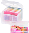 IRIS USA Photo Storage Box |Made in USA| 6 Cases - Clear | Fits 4" x 6" Pictures / Organizing Containers for Tasks, Stickers, Ephemera & Flashcards by IRISUSA