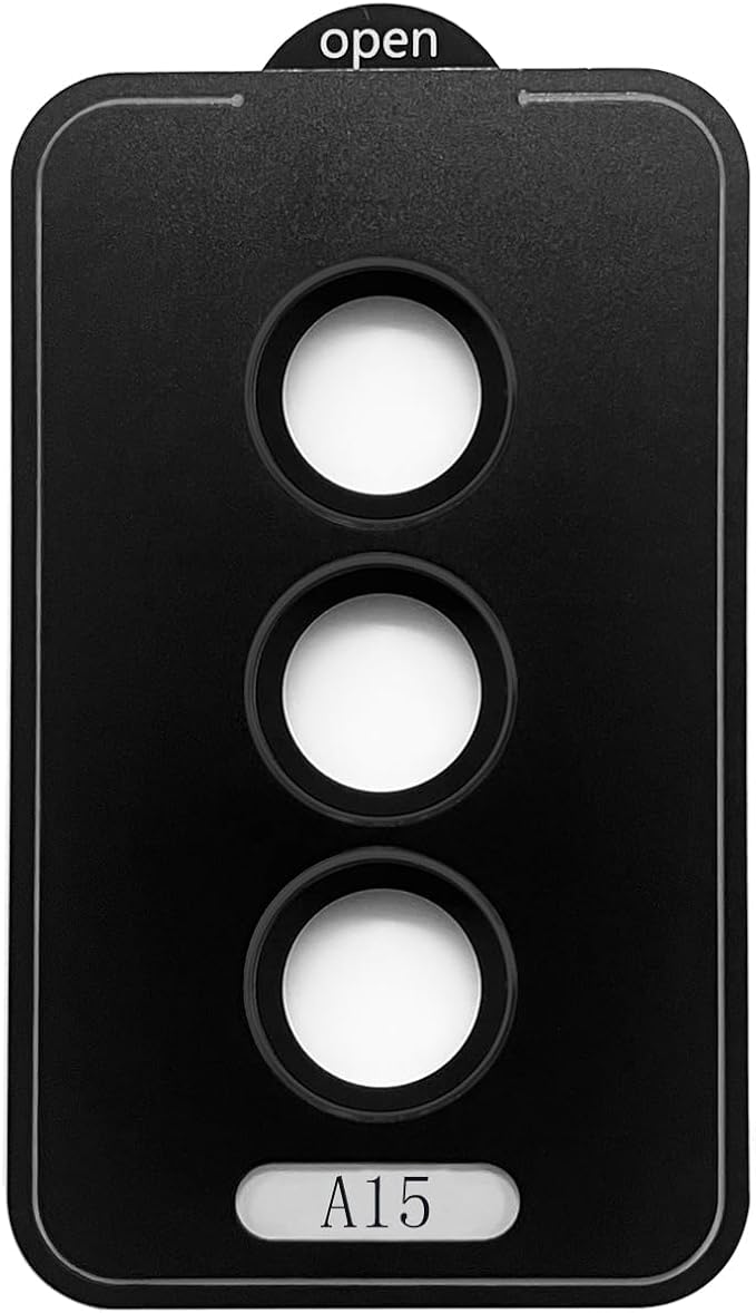 Camera Lens Protector for Samsung Galaxy A15, Black | AR+AF, 9H Tempered Glass, Individual Metal Ring, Anti Glare, Fall Protection, Camera Screen Cover - Image 3