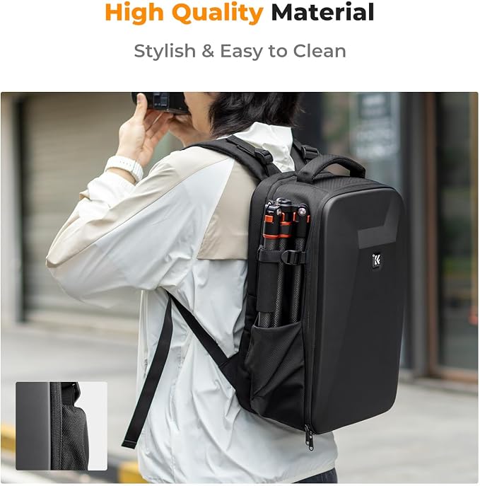 K&F CONCEPT Camera Backpack,Hardshell Photography DSLR Camera Bag | 15-15.6 Inch Laptop Compartment, Waterproof, Hard Shell Camera Case, Compatible with Canon/Nikon/Sony/DJI Mavic Drone, B07 - Image 6