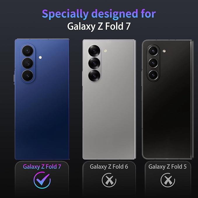 Camera Lens Protector for Samsung Galaxy Z Fold 7,1 Pack | Tempered Metal Glass Camera Cover, HD Clear Anti-Scratch Lens Screen Protector Film,Case Friendly,Colorful Titanium - Image 2