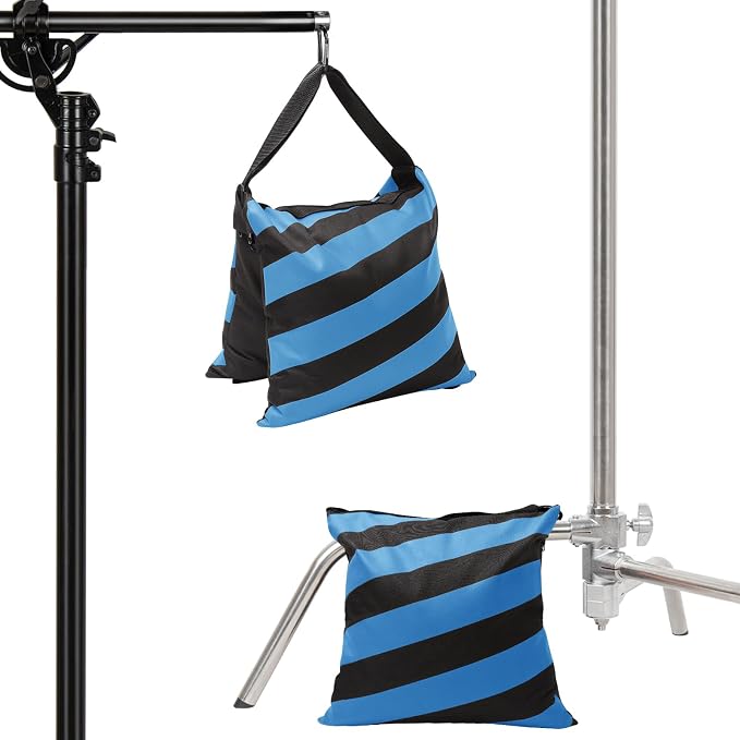 4 Packs Blue Sandbag Weight Bags for Light Photography Video Equipment | Heavy Duty Saddlebags for Backdrop Stand, Photo Tripod, Canopy, Pop up Tent, Umbrella Base, Fishing Chair, Picnic Table - Image 7