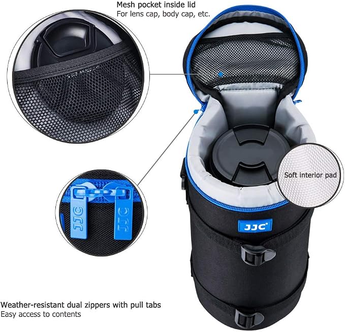 JJC Lens Case Pouch Bag for Sigma 150-600mm f5-6.3 C Lens below 4.9"x11.4" | for Sigma 150-500mm f5-6.3 DG OS HSM, Canon RF 800mm f11 IS STM, Nikon AF-S NIKKOR 200-500mm f5.6E ED VR Lens & More - Image 4