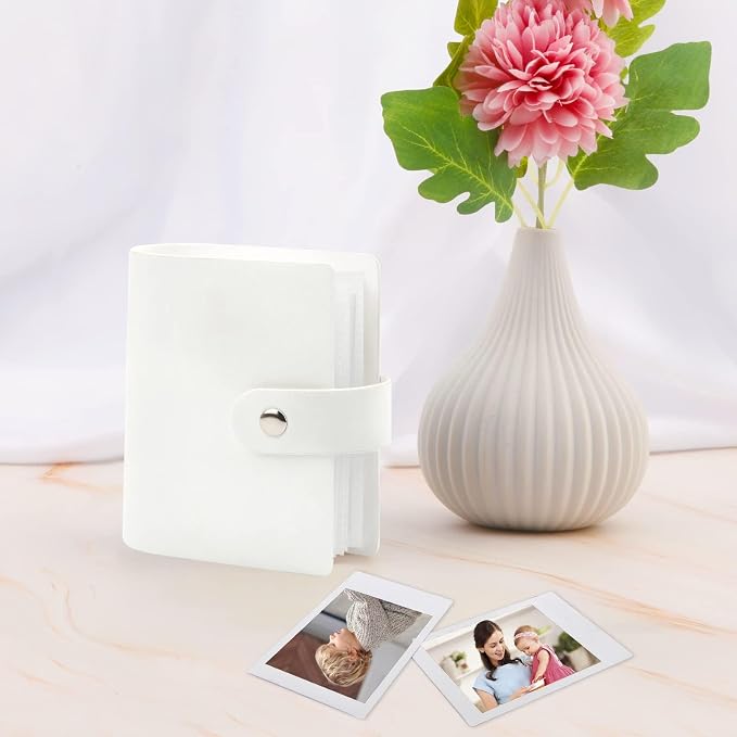 Ruibytree 52 Pockets Small Photo Album 2x3 for Instax Mini, White, 2 Pack | Pocket-Size, PU Leather Cover, Snap Closure, Acid-Free Pages, Fits Polaroid 2x3 Photos, Kodak Mini Prints & ZINK Photos - Image 8