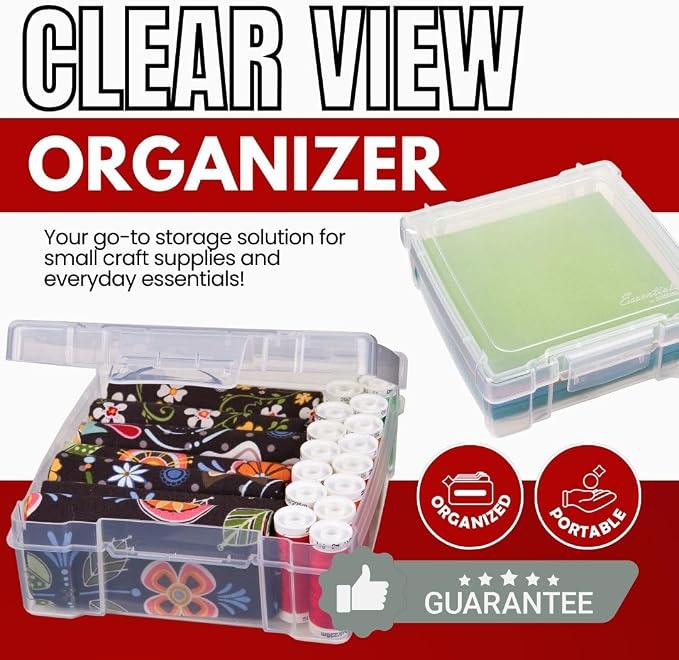 ArtBin 6953AB ClearView 6" x 6" Box Art & Craft Organizer, [1] Plastic Storage Case, Clear (Pack of 6) - Image 2