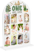 My First Year Photo Board Baby Milestone Signs One Year of Baby Photo Board, Best Babies Keepsake 10x14 Inches Acrylic Sign Decor Fits 2" x 3" Photo A04 by WelcometoMgfyfghj