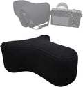 JJC Black Ultra Light Neoprene Camera Case for Sony a6600 a6500 a6400 a6300 a6100 a6000 a5100 w/55-210mm Lens, Pouch Bag for Fujifilm Fuji X-T30 X-T20 X-T10 W/ 55-200mm Lens, Elastic, Water Resistant by Fotasy