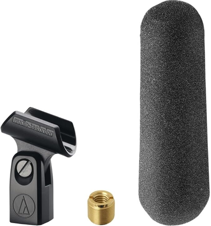 Audio-Technica AT875R Short Shotgun Microphone Bundle with Zoom H1 XLR Handy Recorder + 64GB Memory Card + Shockmount + Fur Windshield + XLR Cable + 4 AA Batteries (8 Items) - Image 4
