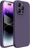 Miracase for iPhone 14 Pro Max Case, Silicone, Purple | Shockproof Liquid Silicone Case with Microfiber Lining,6.7 inch by Miracase