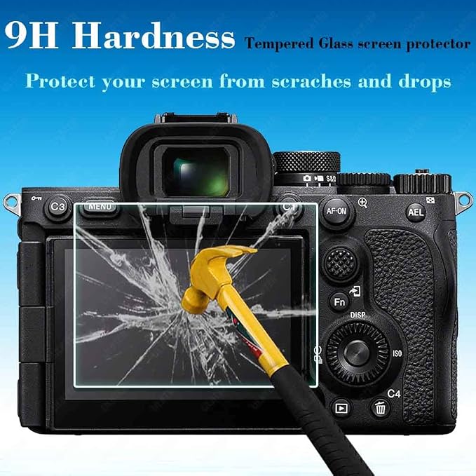 ULBTER Screen Protector for Sony Alpha A7V A7 V A7R VI A7R V [3+2Pack] | A7RVI A7R6 A7RV A75 A7R5 Tempered Glass + Hot Shoe Cover 0.3mm 9H Hardness Anti-Scrach Anti-Fingerprint Anti-Bubble - Image 4