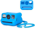 Silicone Case for Polaroid Go/Go Gen 2 Instant Print Camera, Blue | Protective Cover for Polaroid Go, Soft Silicone Case, Travel Cover Storage Bag, Wrist Strap, All-Round Protection, No Camera by wogozan