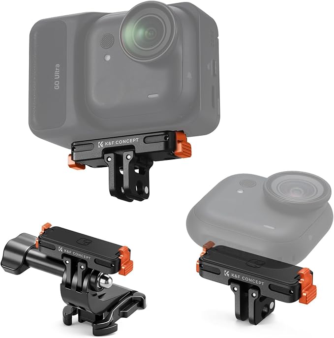 K&F CONCEPT Magnetic Quick Release Adapter Mount for Insta360 GO Ultra | Expansion Base Stand with 1/4 Screw Hole/Foldable Connector for Tripod, Selfie Stick, Action Camera Accessories, PP13 by KFCONCEPT