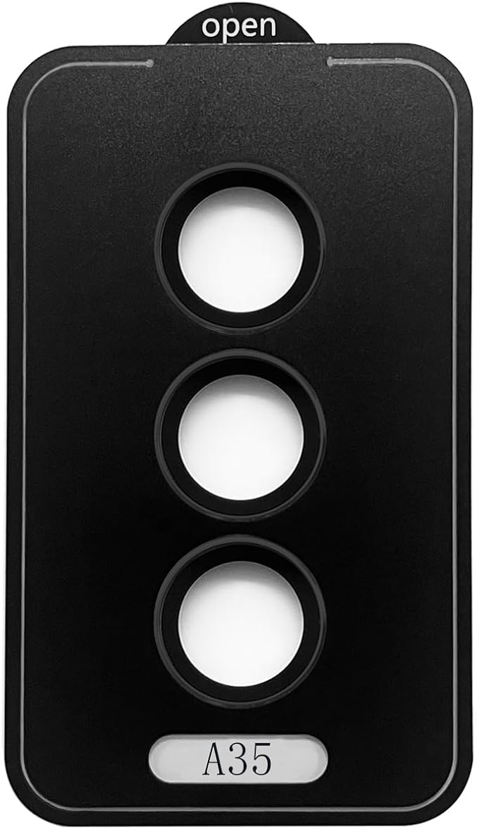 Camera Lens Protector for Samsung Galaxy A35, Black | AR+AF, 9H Tempered Glass, Individual Metal Ring, Anti Glare, Fall Protection, Camera Screen Cover - Image 3