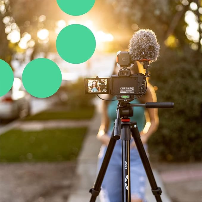 Joby Compact Advanced, Camera Tripod with 3-Way Head, Universal ¼-20” Quick Release Attachment and Carrying Bag, for CSC, DSLR, Mirrorless Camera, Smartphone, Colour: Black - Image 4