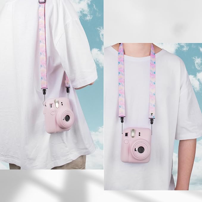 VOVMOEYA Camera Strap,Cute Camera Lanyard Neck Strap,iPad Strap,Cute Camera Strap for Fujifilm mini Camera Kodak Smile + Smile plus,pink - Image 4