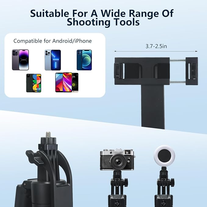 Auto Face Tracking Tripod for iPhone with Light and Remote Control | 360° Rotation Selfie Stick for iPhone/Android, No App, Phone Tripod for TikTok, Live Streaming, Vlogging - Image 5