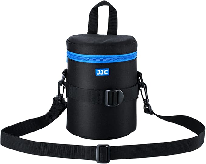 JJC Medium Camera Lens Case for Canon EF 24-70mm F/2.8L II Below 3.9x6.5'' | Camera Lens Carrying Bag for Canon EF 85mm F/1.2L II,EF 50mm F/1.2L,Tamron SP 70-300mm F/4-5.6 A005 & Di VC USD,FE 90mm F/2.8 by JJC
