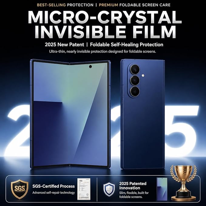 V-PORYADKU 9 Pack for Samsung Galaxy Z Fold 7 Screen Protector | Camera Lens Protector, Easy Install Kit, Bubble-Free, HD Clear - Image 2