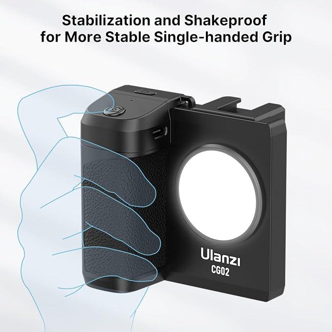 CG-02 Phone Grip Holder for Smartphone Camera Grip with Remote Shutter | Grip Handheld Tripod Mount Fill Light Handheld Photography Accessories Compatible with iPhone 17 16 15 14 13 12 Pro Max etc - Image 5