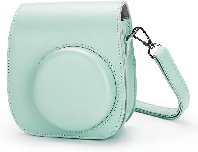 Phetium Mini 13 Camera Case for Fujifilm Instax Mini 13 12 Camera-Green | Mini Camera Protective Case,PU Leather Bag,Photo Storage Pocket,Adjustable Shoulder Strap,Magnetic Flip by Phetium