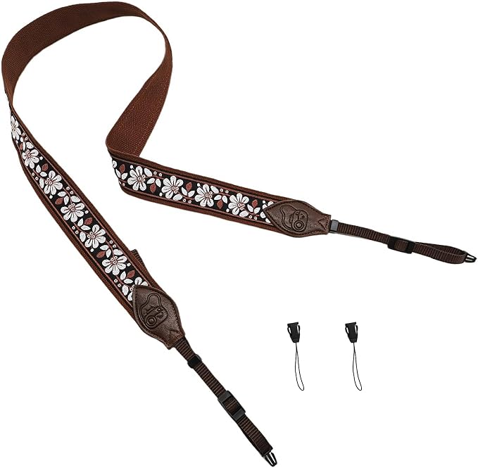Camera Straps for Photographers, 1.5" Leather Camera Neck Strap, Quick Release Shoulder Camera Strap for All Cameras - Image 2