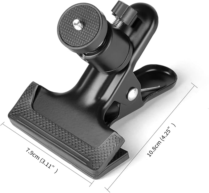 Gabil GRM-DDC1-2 Pack Aluminum Alloy Clamp with 1/4" Damping Ball Head, Universal Mount for GRA-AT330T/TC Controller Box and Camera Accessories, Anti-Slip Rubber Pads, Fits 2.28" Max Table Thickness - Image 2