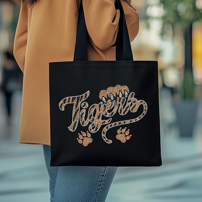 1 Pc Tiger Rhinestone Iron on Hotfix Transfer Decal, Tiger Footprints Pattern Bling DIY Patch Clothing Repair Applique T-Shirt Vest Shoes Hat Jacket Decor Clothing DIY Accessories - Image 7