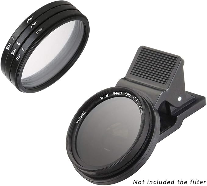 AKOAK Portable Universal 37mm Thread Clip for Cell Phone Camera Assistant Lens and Effects Filters,Pack of 2 - Image 3