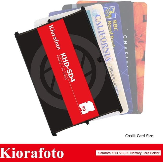 Kiorafoto KHD-SD4 Easy Carry 4 Slots Slim Credit Card Size Lightweight Portable SD Memory Card Case Storage Keeper Holder Protector for 4 SD SDHC SDXC Cards - Image 6