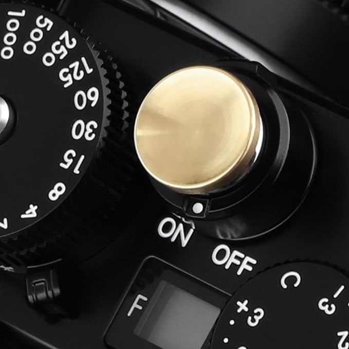 Haoge 12mm Copper Shutter Release Button for Fujifilm X-E5 GFX100RF XT5 XT50 X100V X100VI X-Pro3 Nikon Zf DF and Leica D-LUX 8 q3 M10 M-11 Sony RX1R III Concave Surfacel,New Version: Diameter 12mm - Image 6