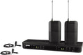 Shure BLX188/CVL Dual Lavalier Audio System J11 Band (596–620 MHz) – BLX88 Dual Receiver, (2) BLX1 Bodypacks & (2) CVL Cardioid Lavalier Mics, Up to 14 Hr Battery, 300 ft Range | Dual-channel receiver with CVL condenser microphones and bodypack transmi... by Shure