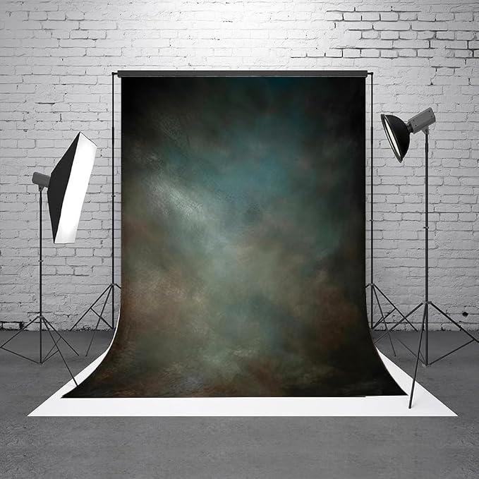 5x7ft Aqua Backdrops Portrait Backdrops for Photography Mottled Photo Background - Image 3