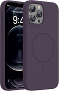 Miracase Silicone & Magnetic for iPhone 12 Pro Max Case, Dark Purple | Compatible with MagSafe, Soft Microfiber Lining, Premium Silicone Case Shockproof Drop Protection Phone Case for 12 Pro Max by Miracase