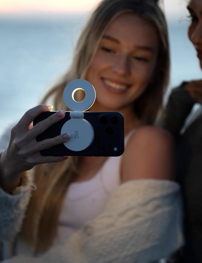 KraftGeek Magnetic Selfie Light for iPhone, Portable Ring Light for Phone | Rechargeable Phone Ring Light, Pocket Sized, 40 LEDs, Mini Cell Phone Selfie Light for Video Recording, Vlogging & Travel - Image 9